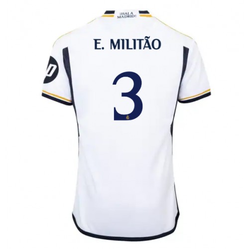 Fotbalové Dres Real Madrid Eder Militao #3 Domácí 2023-24 Krátký Rukáv